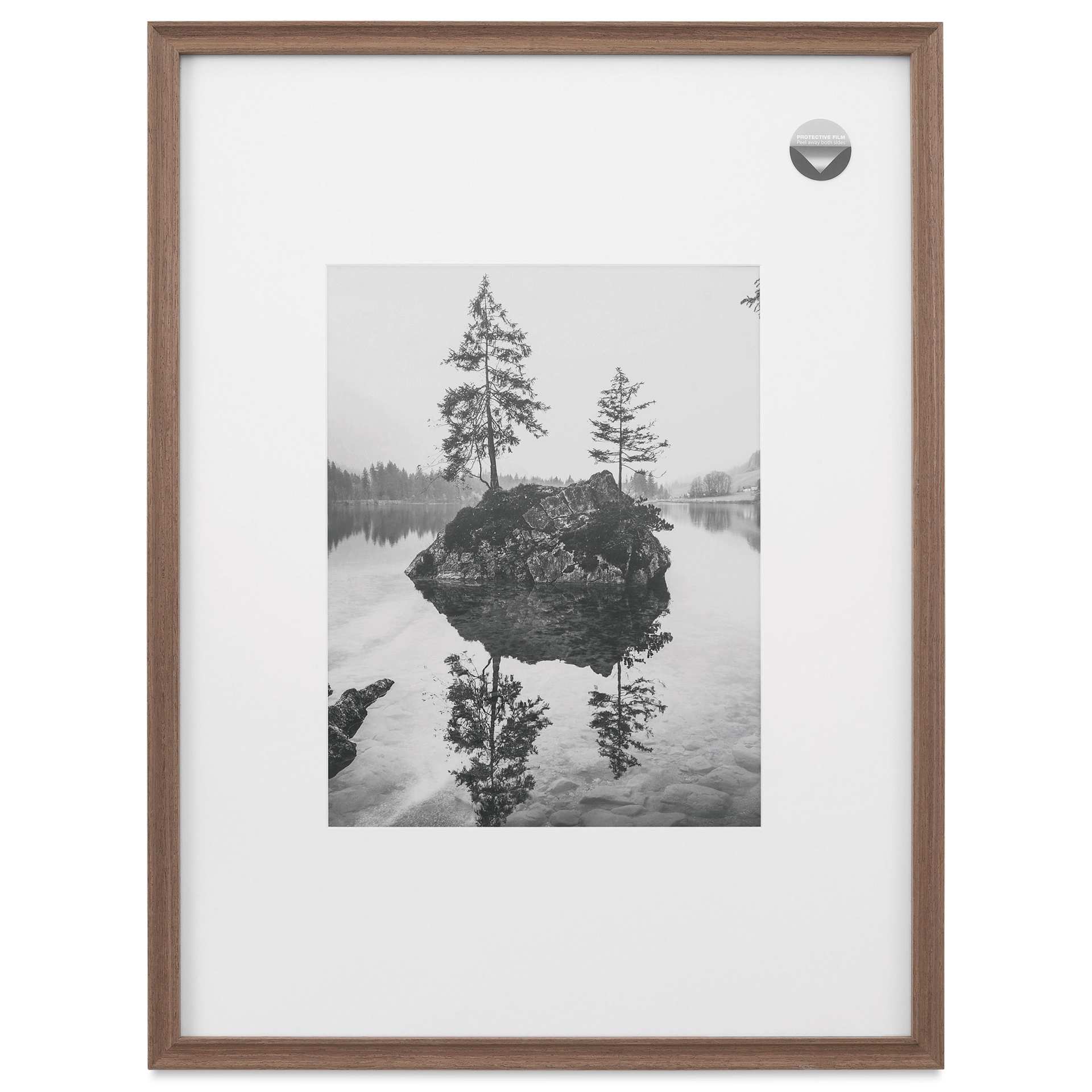 Blick Theo Frame with Mat - Walnut, 18" x 24" front