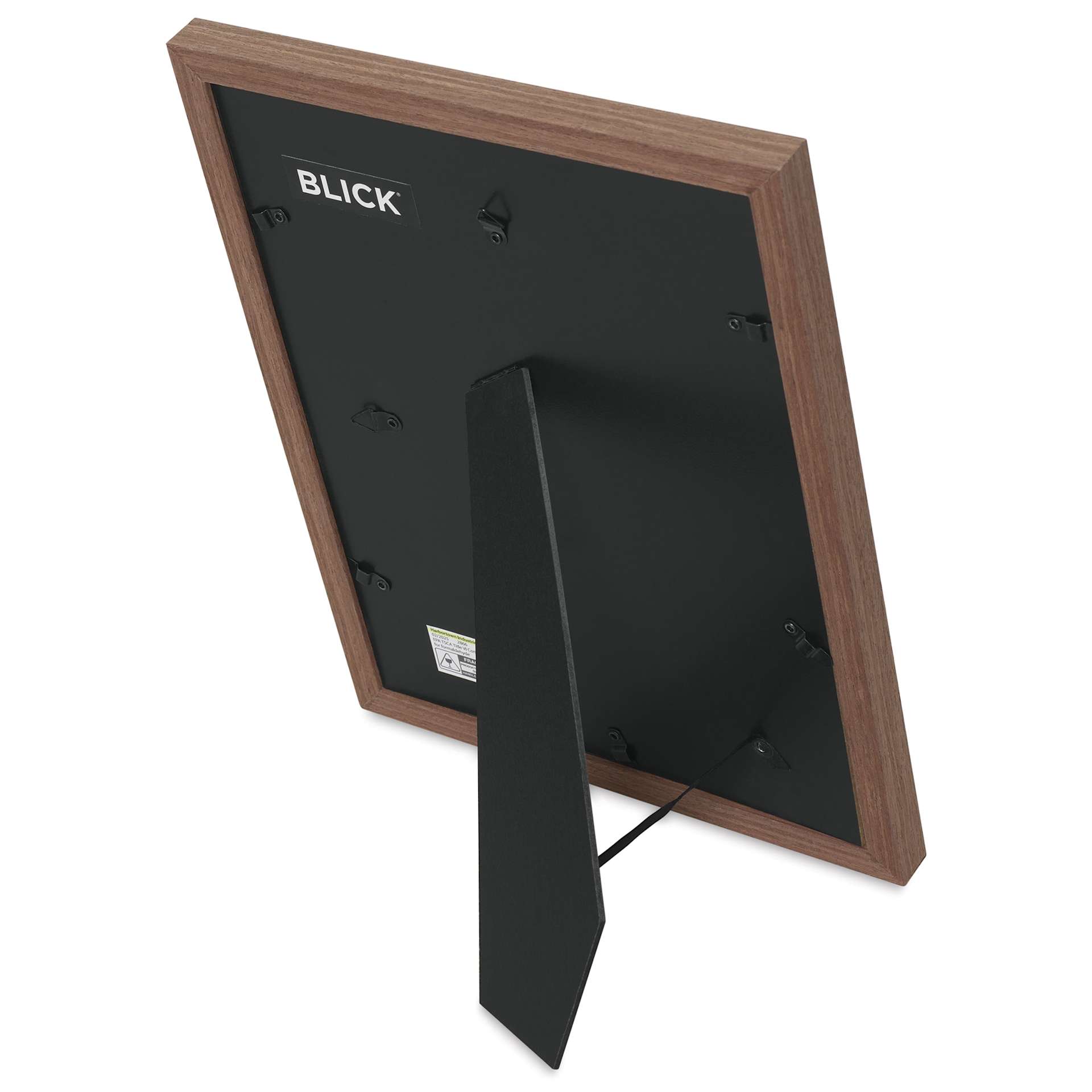 Blick Theo Frame with Mat - Walnut, 9" x 12" back angled