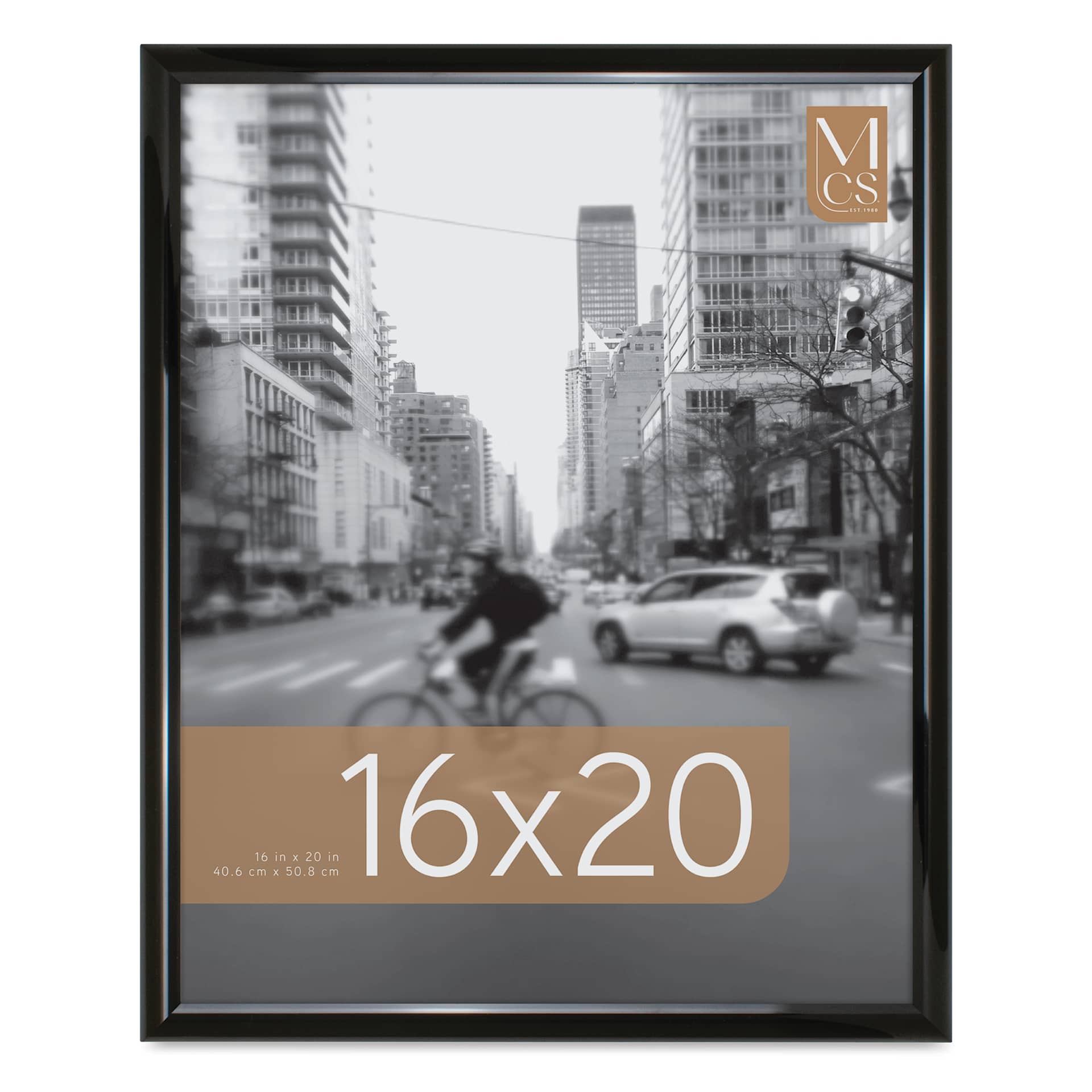 MCS Trendsetter Acrylic Poster Frame - 16" x 20" x 1/4", Black