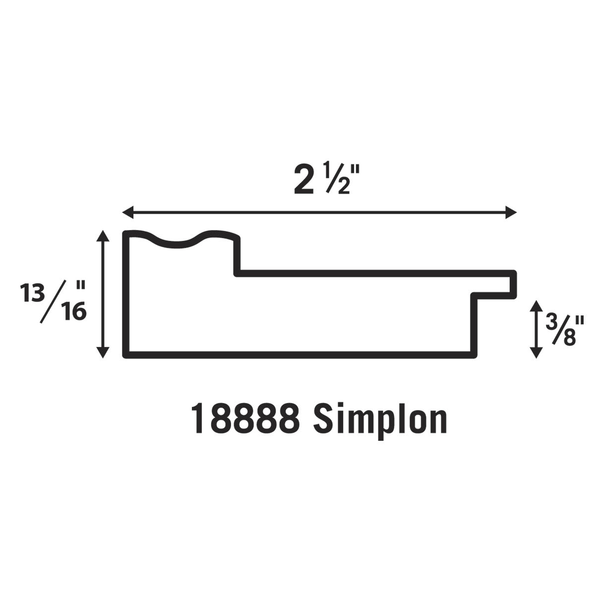 Simplon Econo Wood Frame - Sketch of dimensions of frames