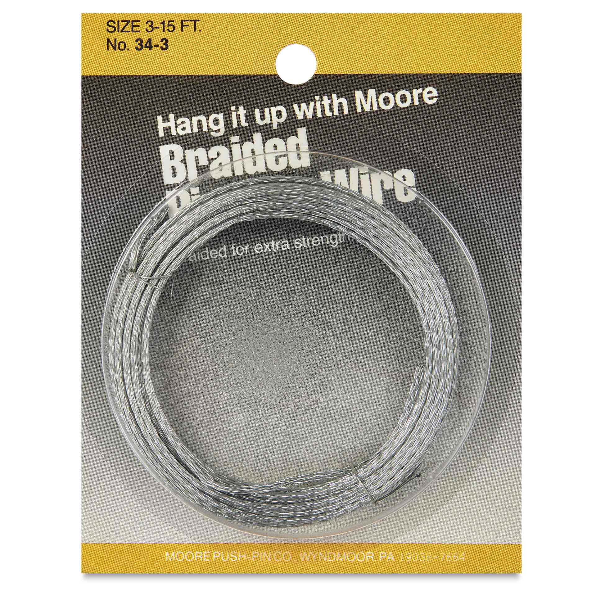 Moore Braided Picture Wire - 30 lb, 15 ft front of package