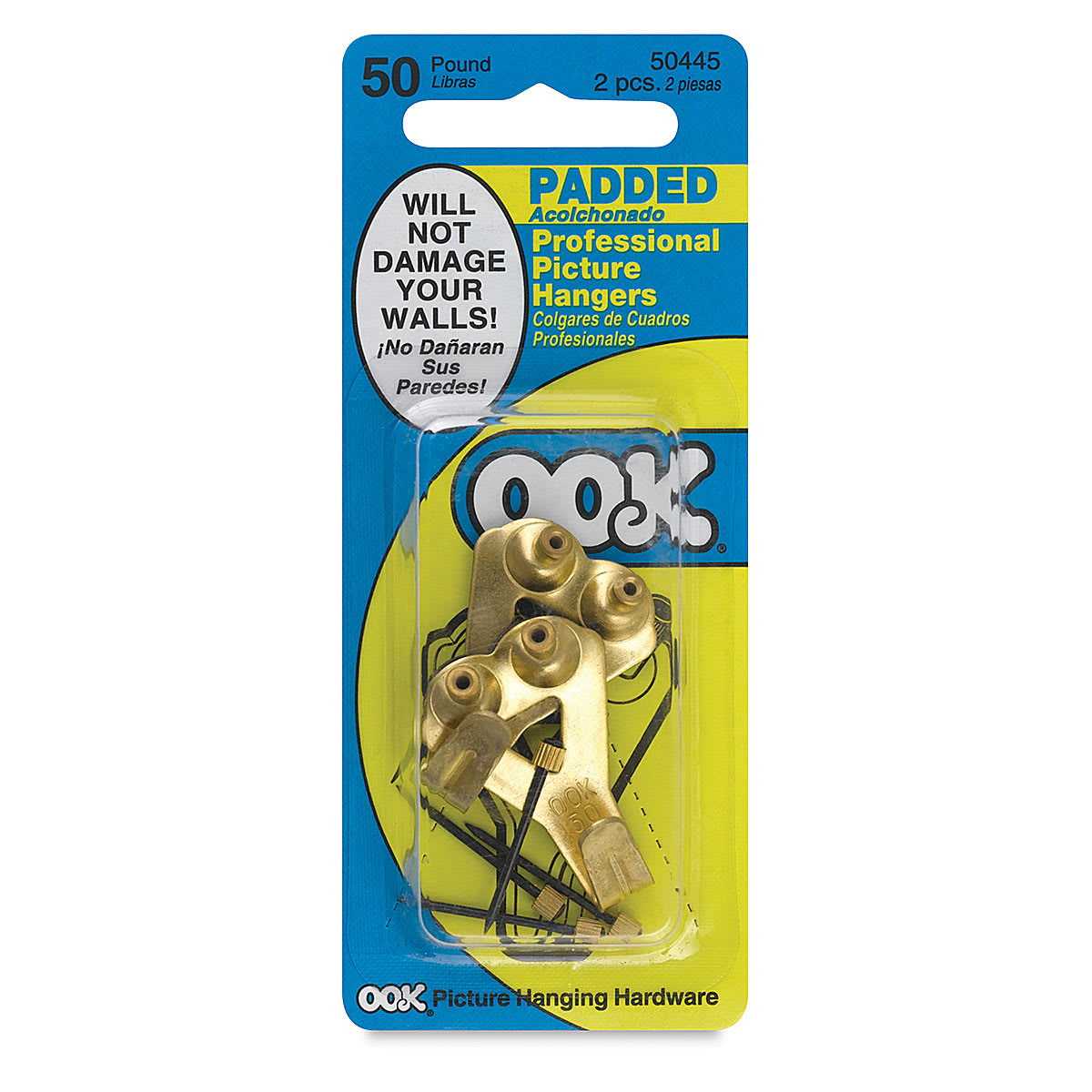 OOK Padded Hanger Pack - 50 lb Capacity, Pkg of 2