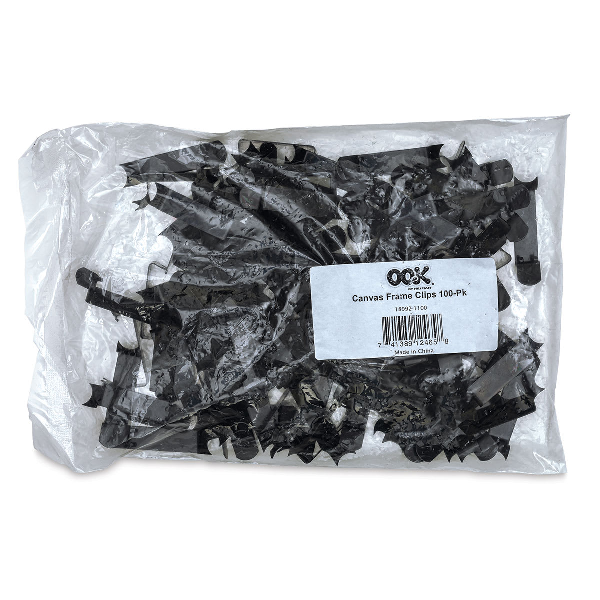 Ook Canvas to Frame Clips - Top view of bag of 100 clips
