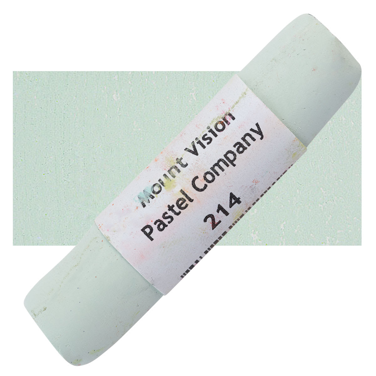 Mount Vision Handmade Pastel - Green Umber 214 pastel and swatch