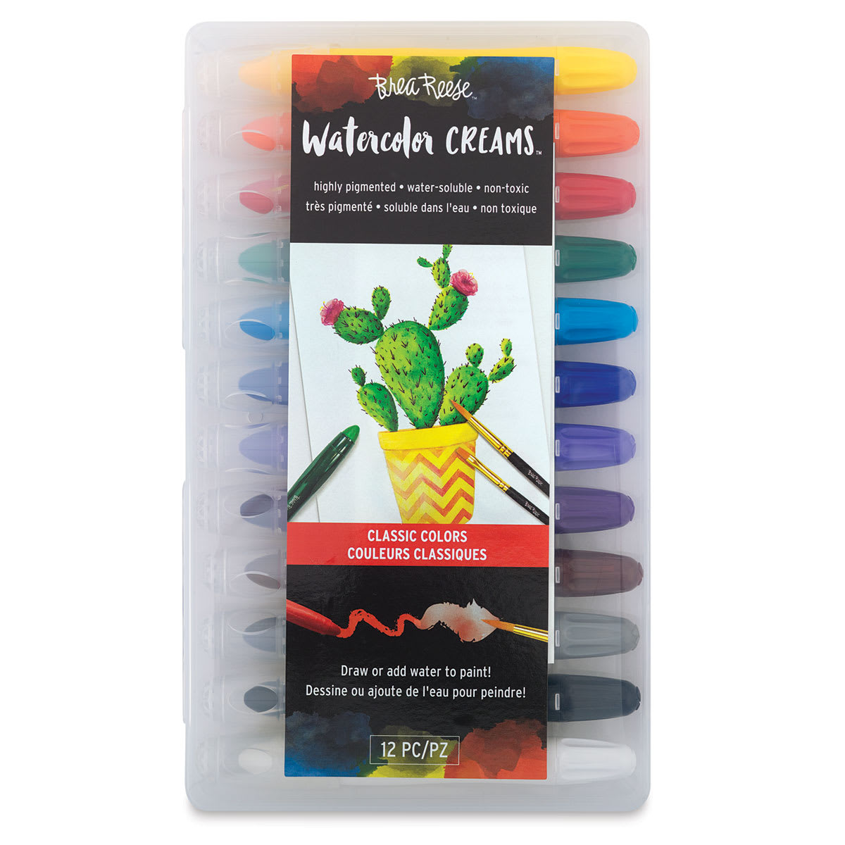 Brea Reese Watercolor Creams - Front of package of Classic Colors Set of 12