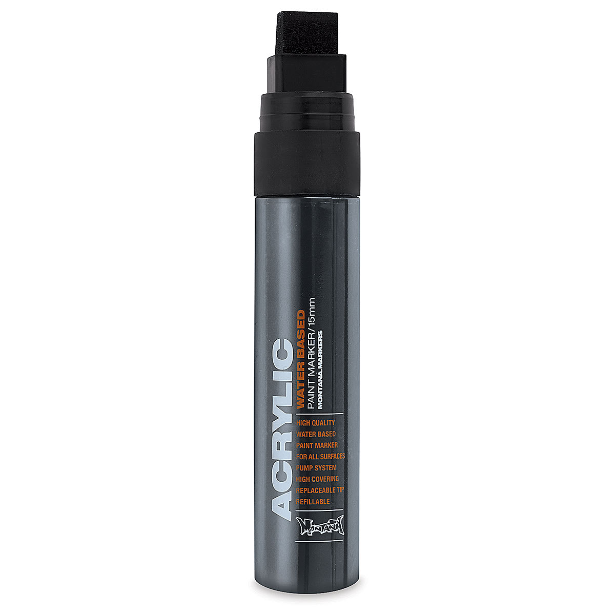 Montana Acrylic Marker - 15 mm Tip, Shock Black