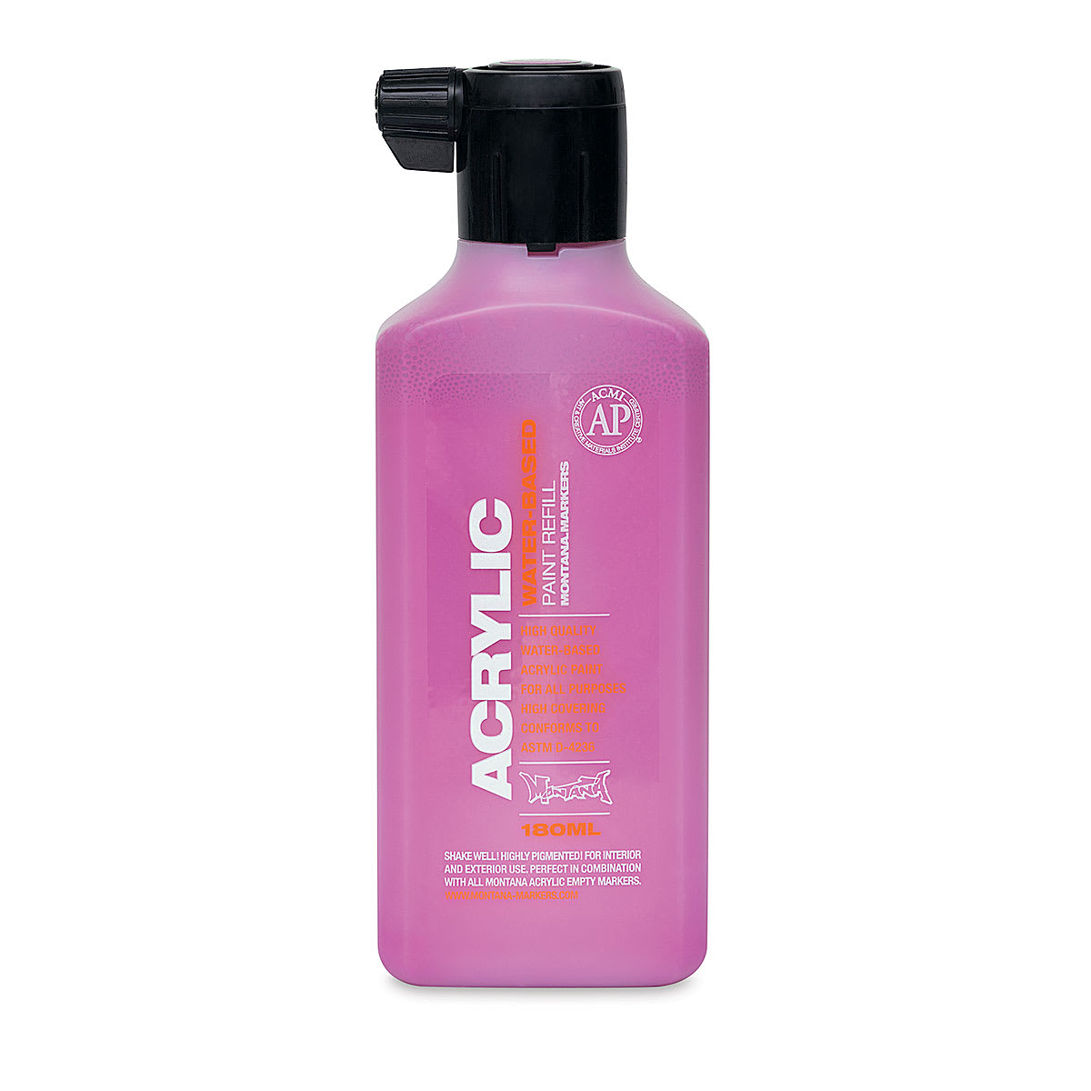 Montana Acrylic Marker Refill - Shock Pink, 180 ml bottle