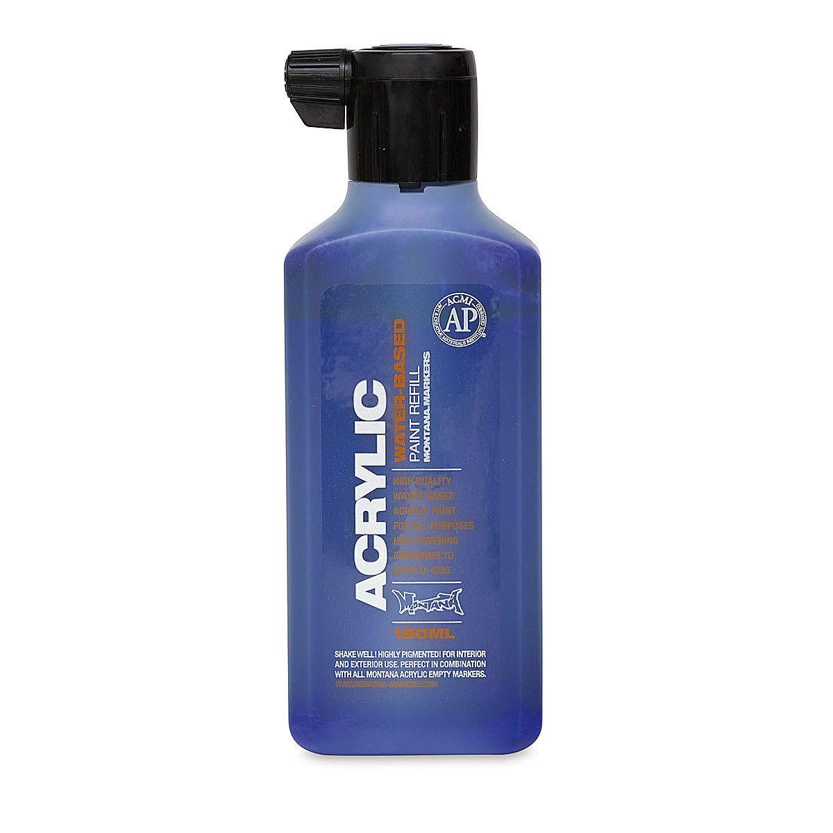 Montana Acrylic Marker Refill - 180 ml, Shock Blue Dark, Refill