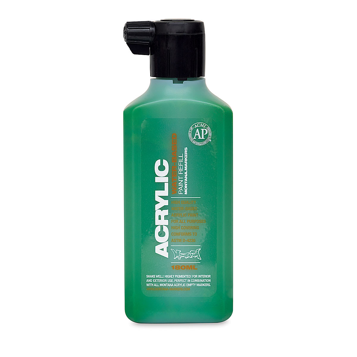 Montana Acrylic Marker Refill - 180 ml, Shock Green Dark, Refill