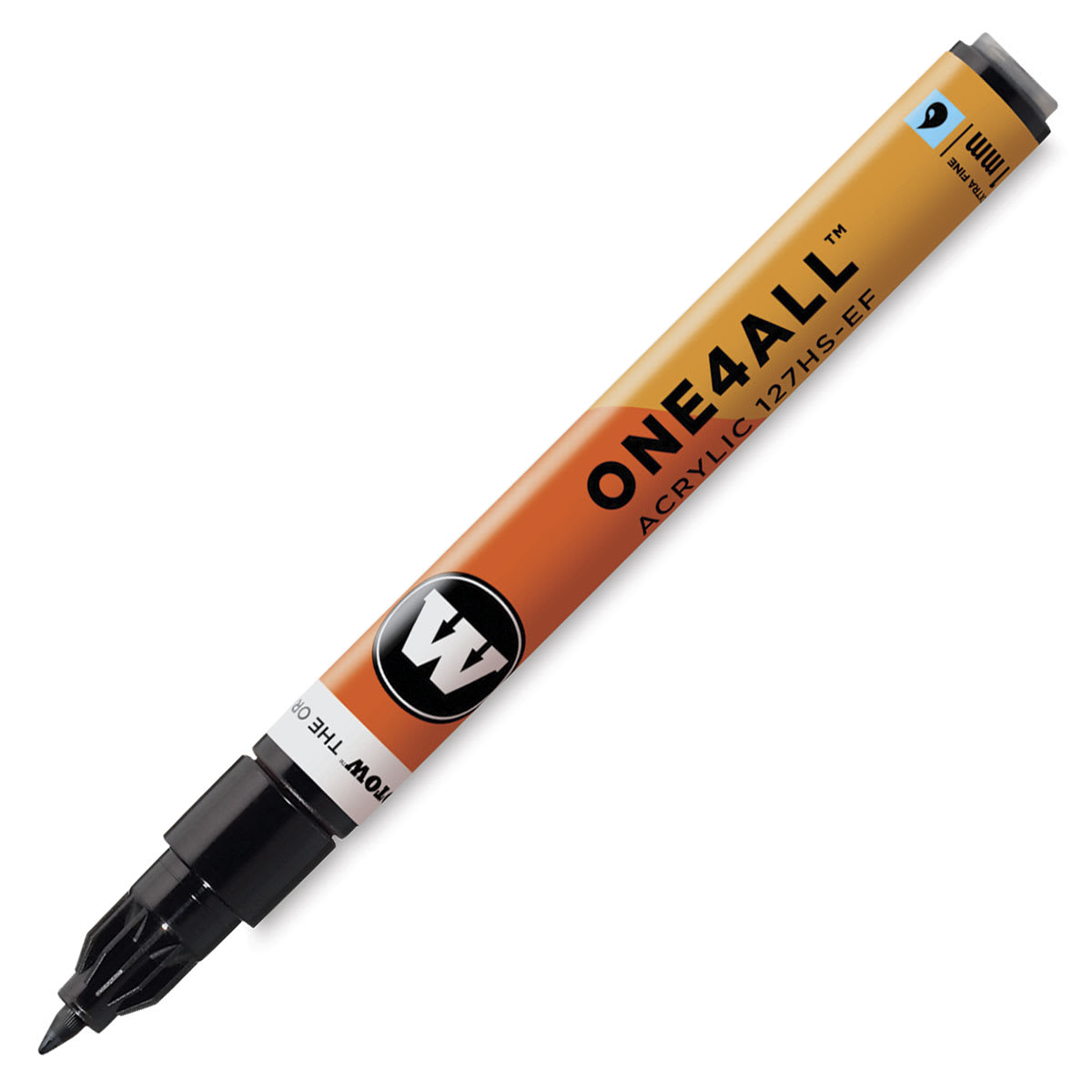 Molotow One4All Acrylic Marker - 1 mm Tip, Signal Black, Extra Fine Tip