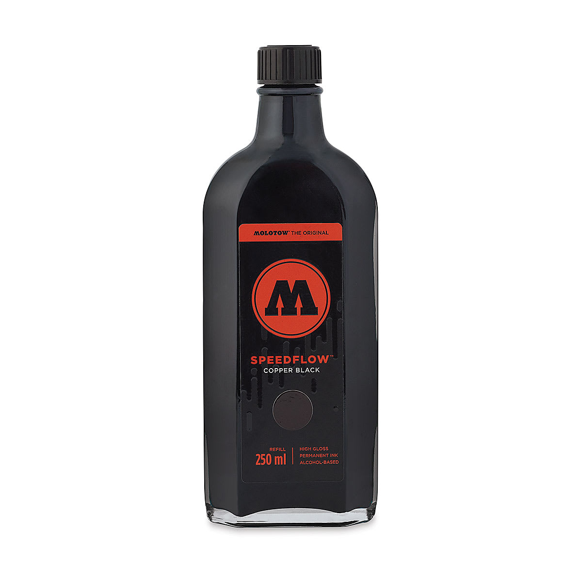 Molotow Speedflow Refill - 250 ml, Copper Black, Bottle, front of bottle