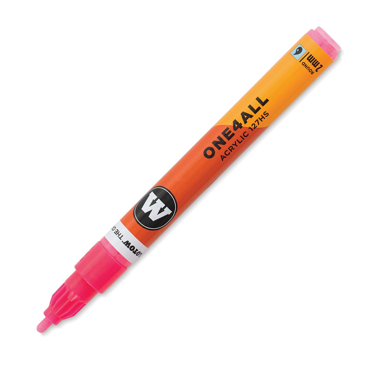 Molotow ONE4ALL Acrylic Marker - 2 mm Tip, Neon Pink Fluorescent, Bullet Tip