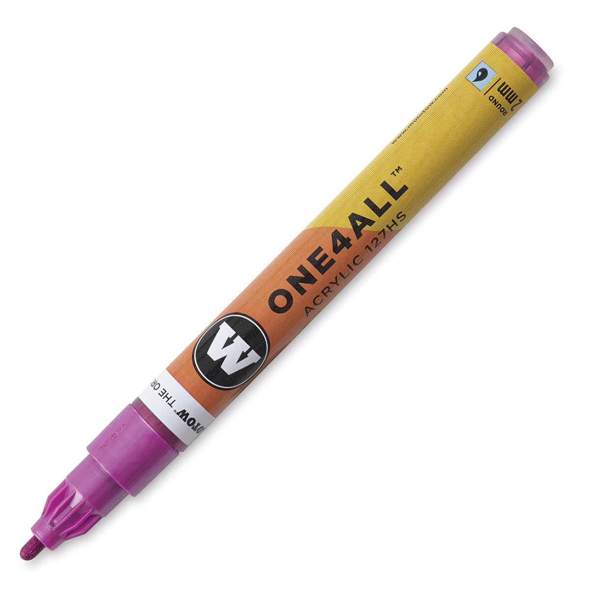 Molotow One4All Acrylic Marker - 2 mm Tip, Metallic Pink, Bullet Tip