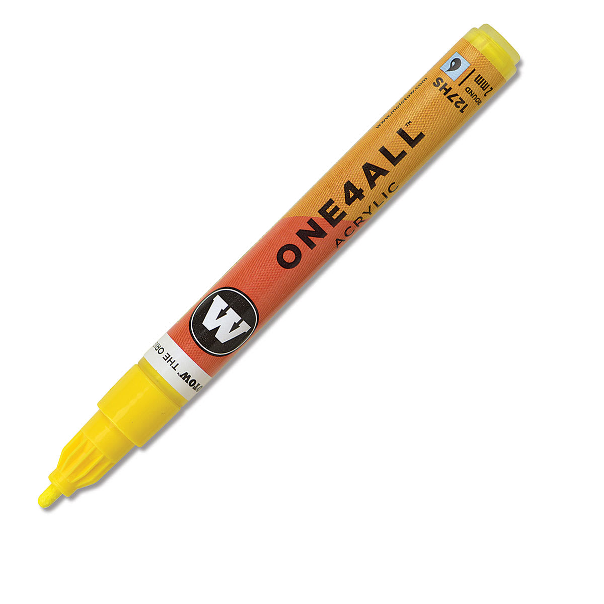 Molotow One4All Acrylic Marker - 2 mm Tip, Zinc Yellow, Bullet Tip