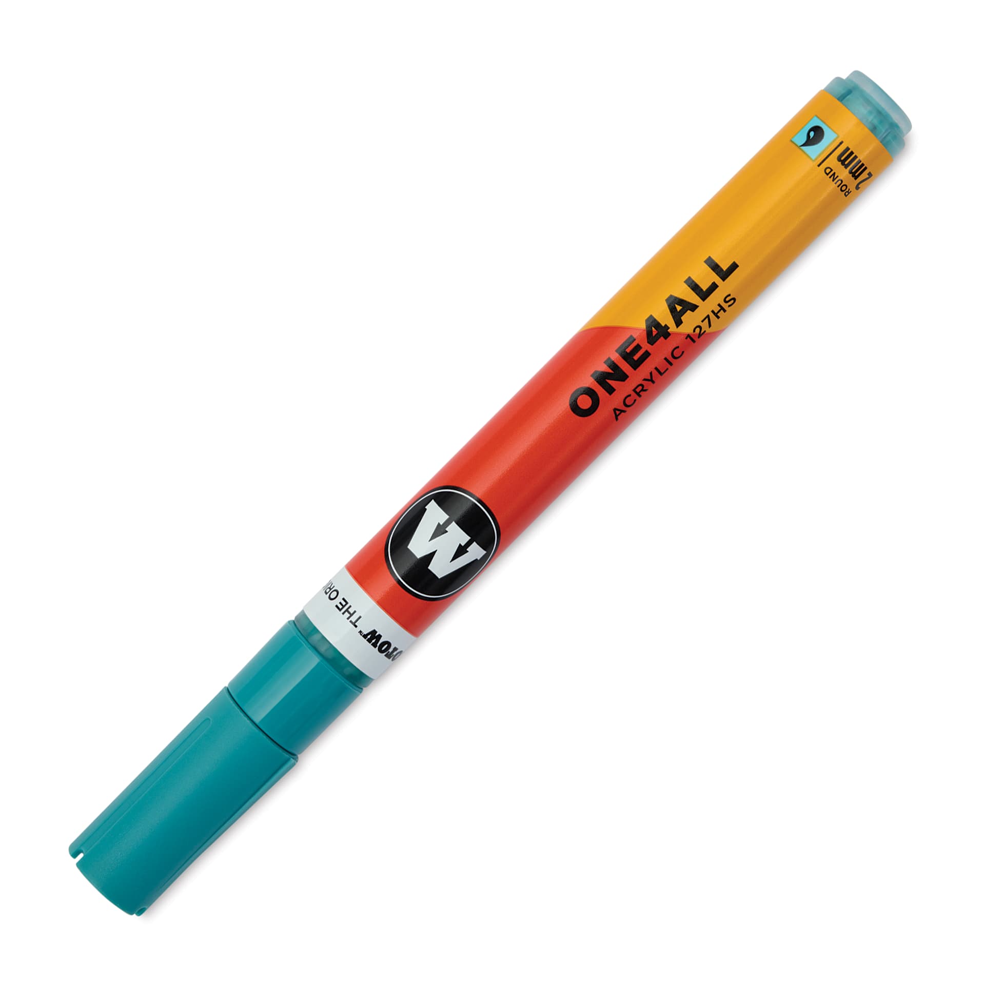 Molotow One4All Acrylic Marker - 2 mm Tip, Olympia Blue, Bullet Tip, cap on