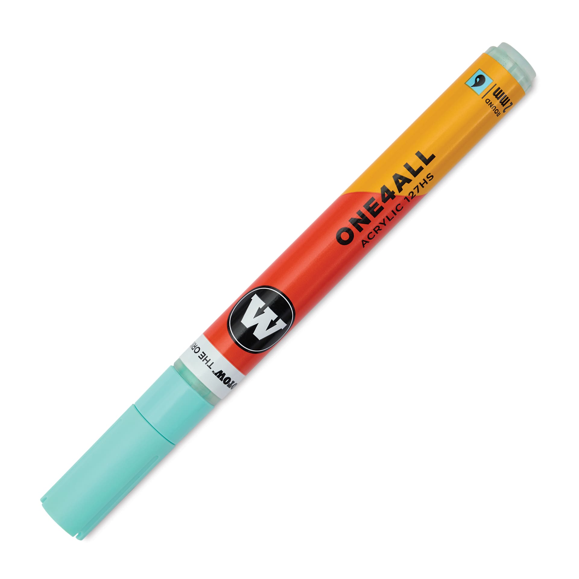 Molotow One4All Acrylic Marker - 2 mm Tip, Riviera Light, Bullet Tip, cap on