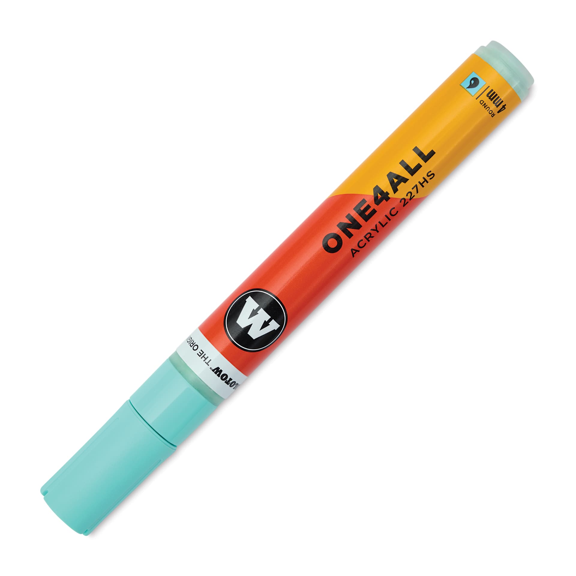 Molotow One4All Acrylic Marker - 4 mm Tip, Riviera Light, Bullet Tip, cap on