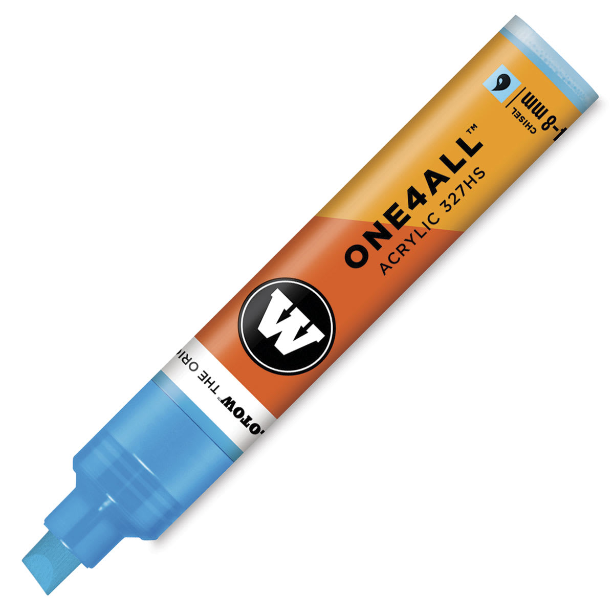 Molotow One4All Acrylic Marker - 4–8 mm Tip, Shock Blue Middle, Chisel Tip