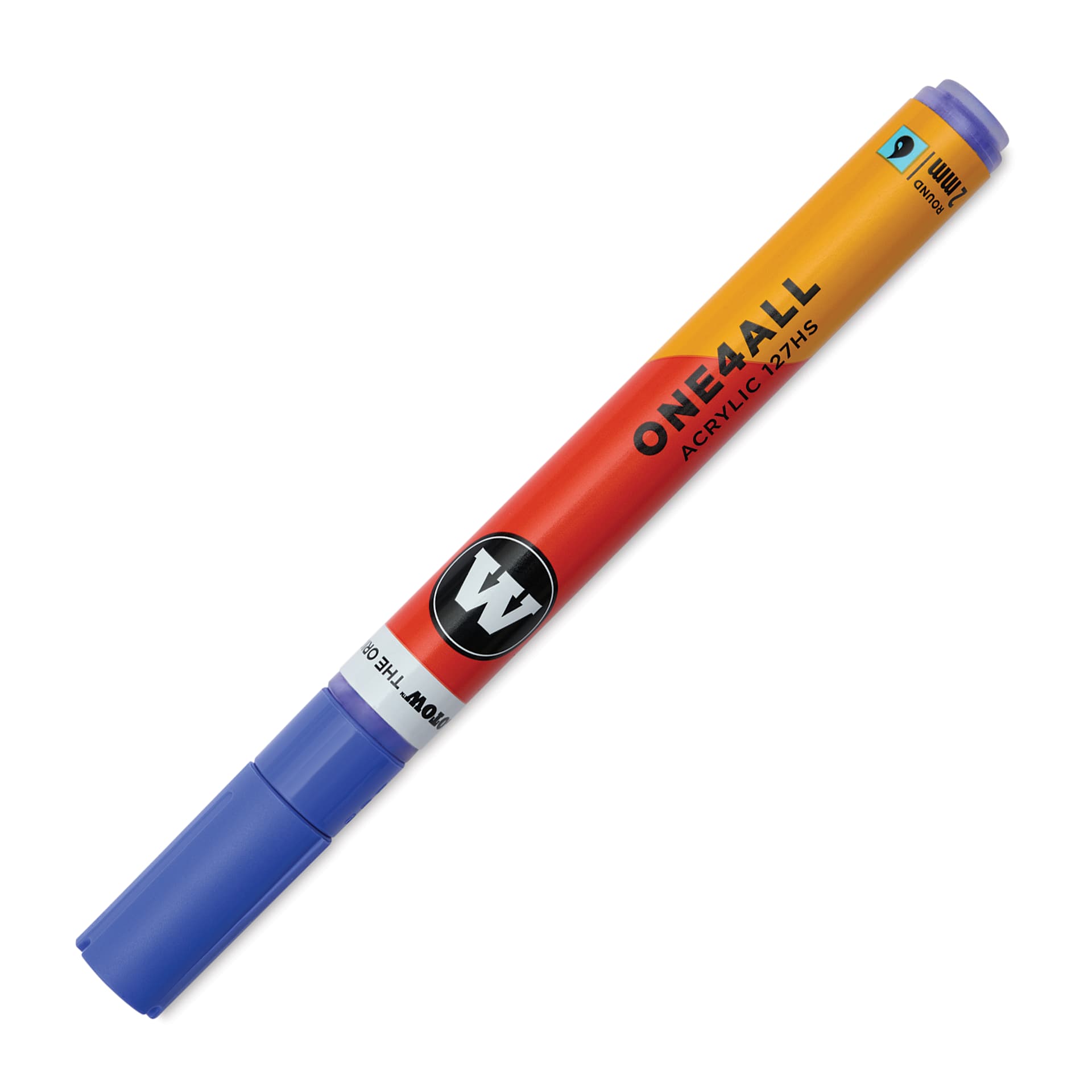 Molotow One4All Acrylic Marker - 2 mm Tip, Viola, Bullet Tip, cap on