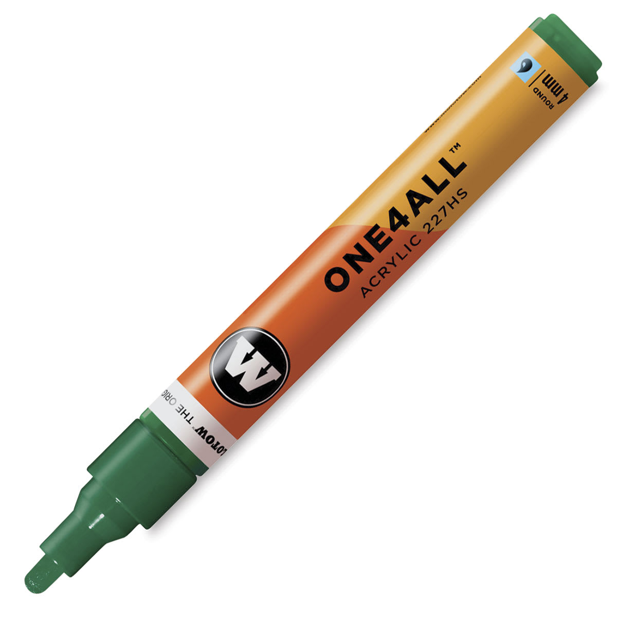 Molotow One4All Acrylic Marker - 4 mm Tip, Mister Green, Bullet Tip
