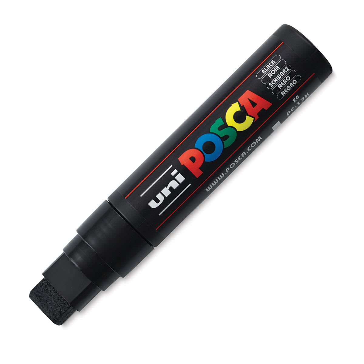 Posca Paint Marker - Extra Broad Tip, 15 mm, Black - Uncapped.