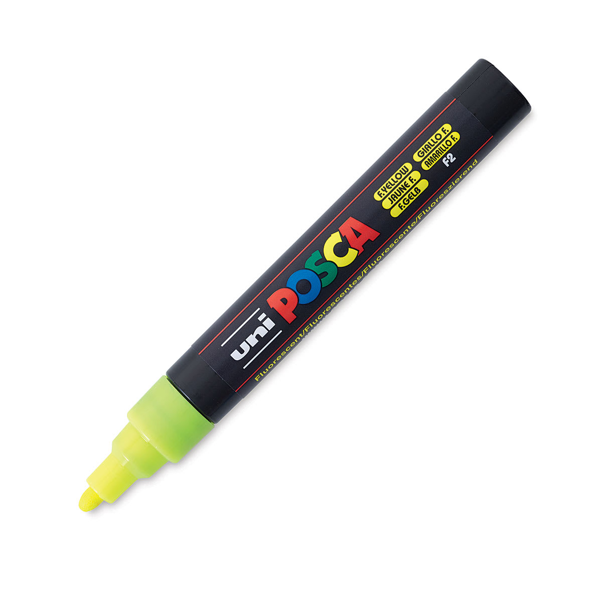 Posca Paint Marker - Fluorescent Yellow, Bullet Tip, 2.5 mm