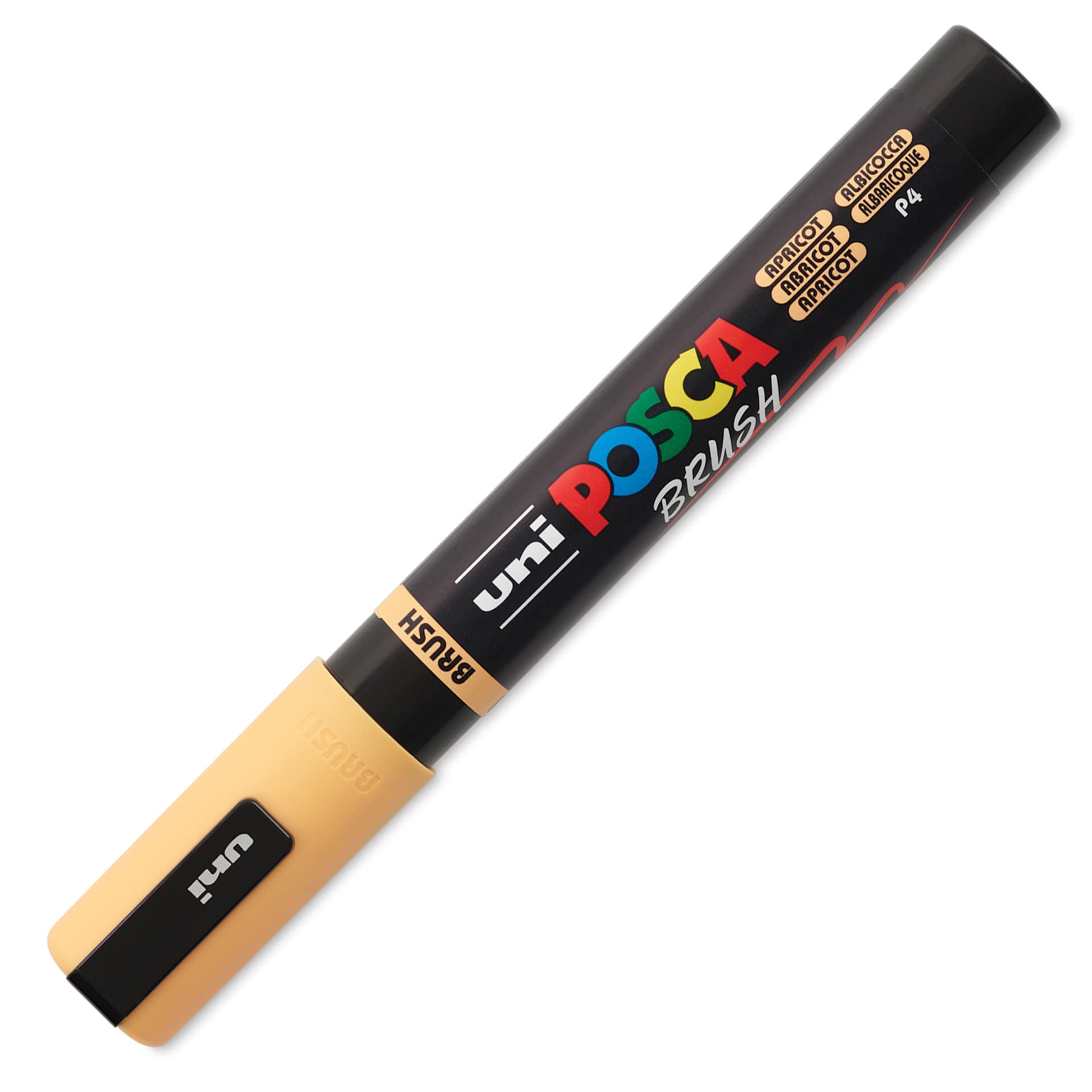 Posca Brush Paint Marker - Apricot, Brush Tip, 1 - 4 mm, cap on