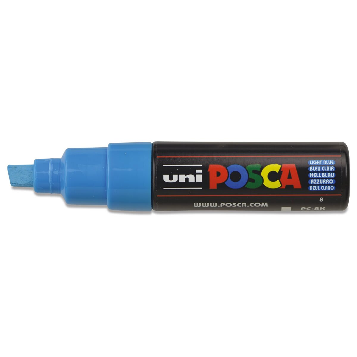 Posca Paint Marker - Light Blue, Broad Chisel, 8 mm