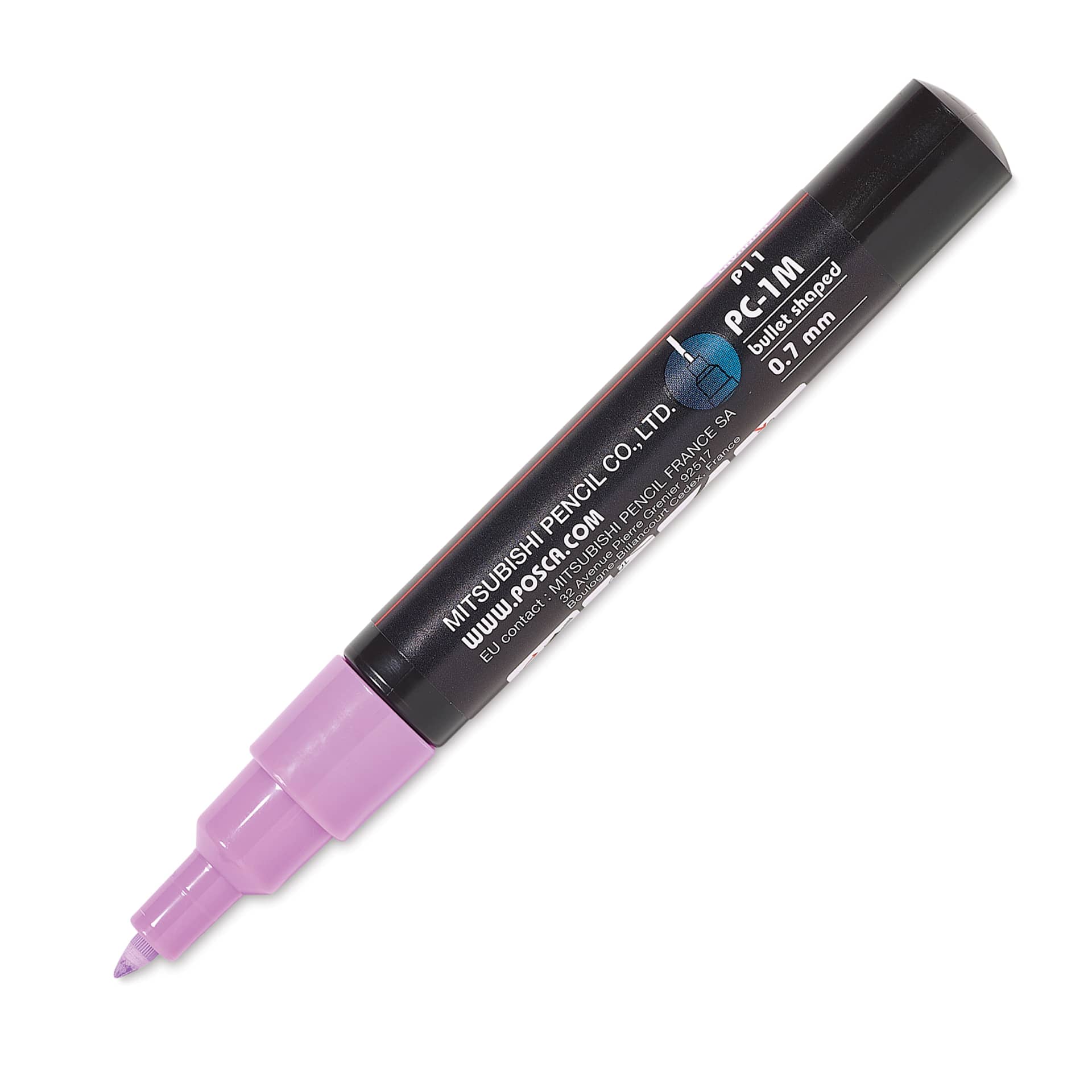 Posca Paint Marker - Lavender, X-Fine, Bullet Tip, 0.7 mm - cap off