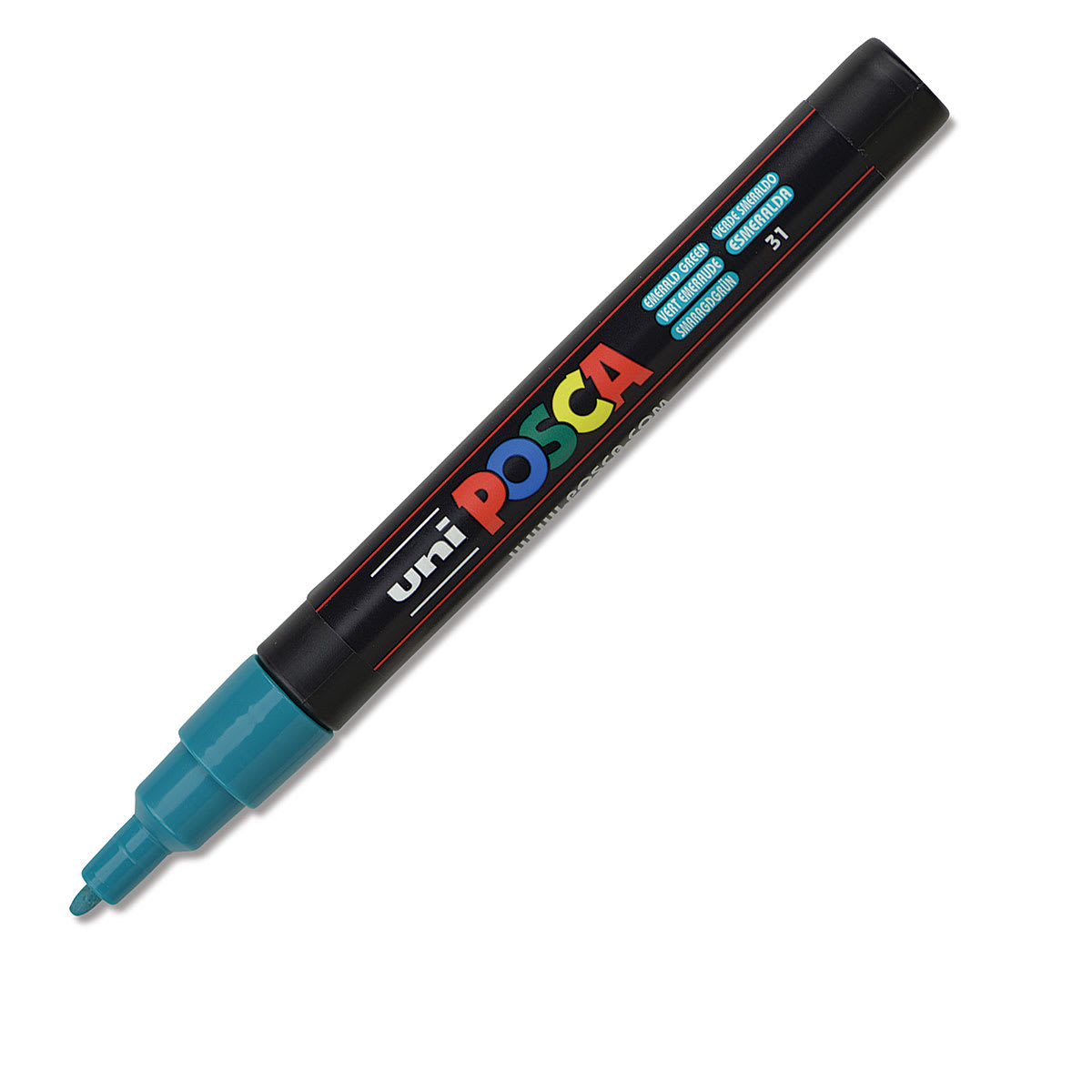 Posca Paint Marker - Emerald Green, Fine, Bullet Tip, 0.9 mm - 1.3 mm