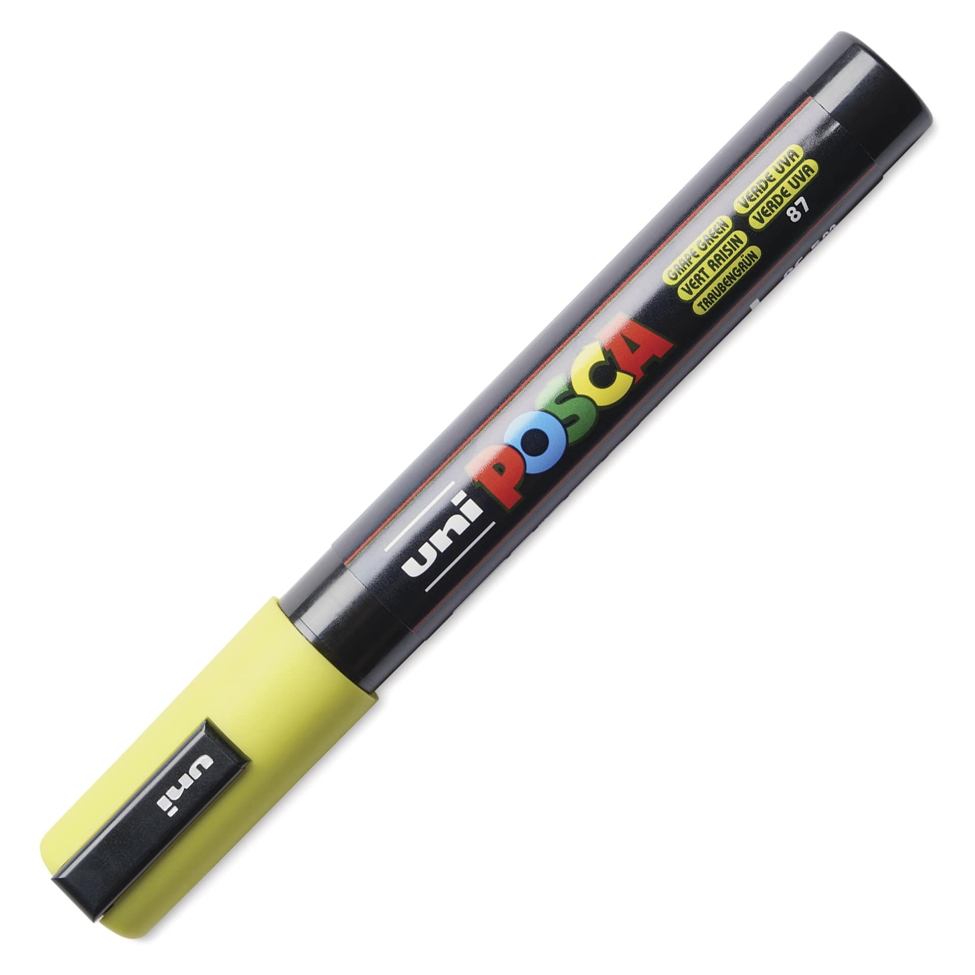 Posca Paint Marker - Grape Green, Medium Bullet Tip, 1.8 - 2.5 mm, cap on