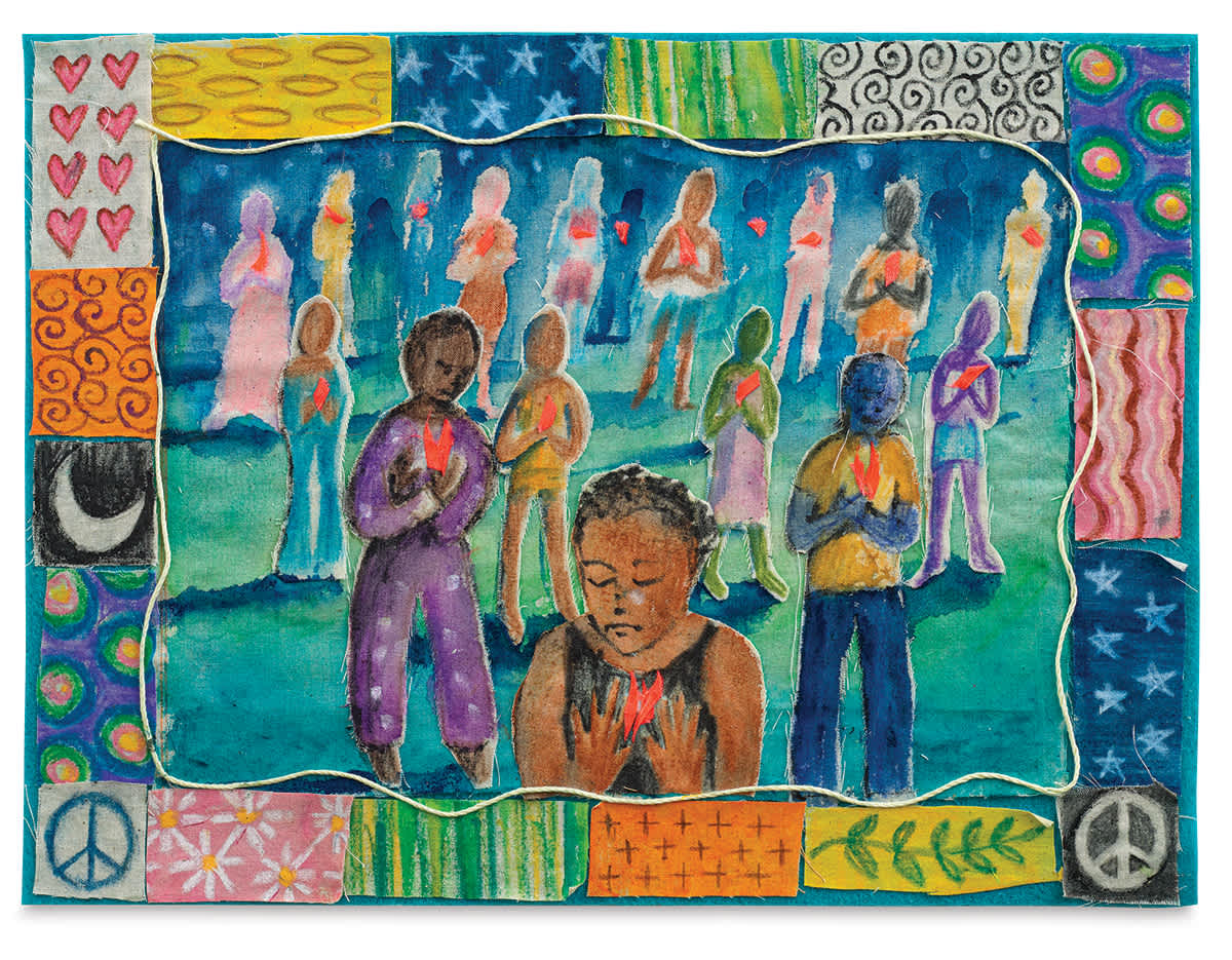 painted story quilt