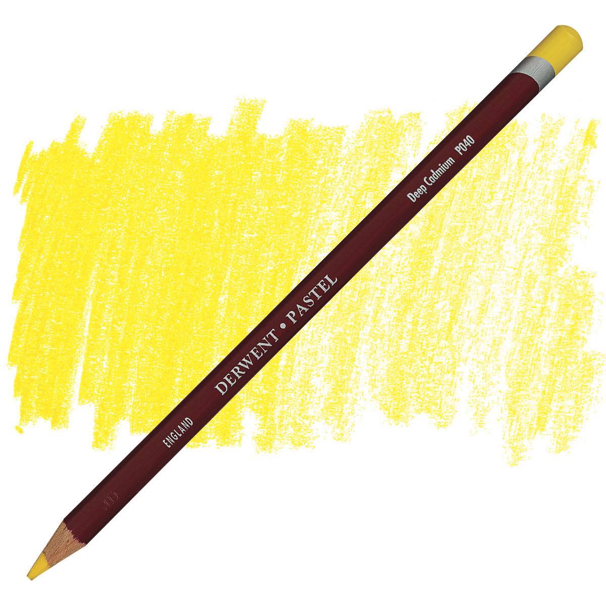 Derwent Pastel Pencil - Deep Cadmium pencil and swatch