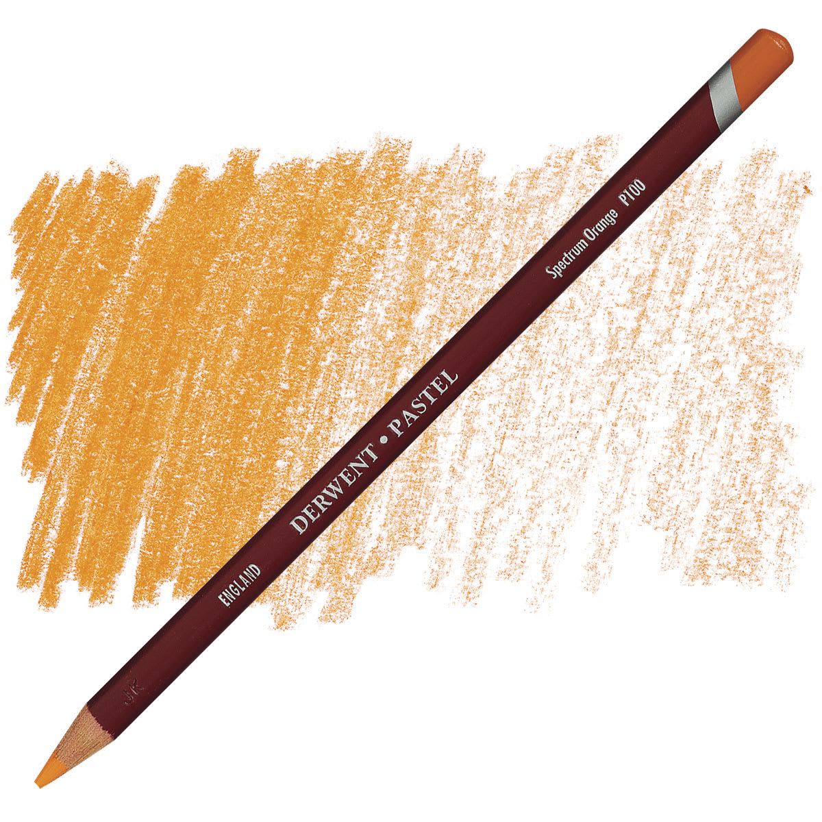 Derwent Pastel Pencil - Spectrum Orange pencil and swatch