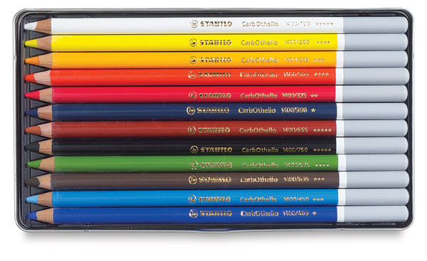 Stabilo CarbOthello Pastel Pencils, Set of 12. Inside of package Stabilo CarbOthello Pastel Pencils, Set of 12. Inside of package