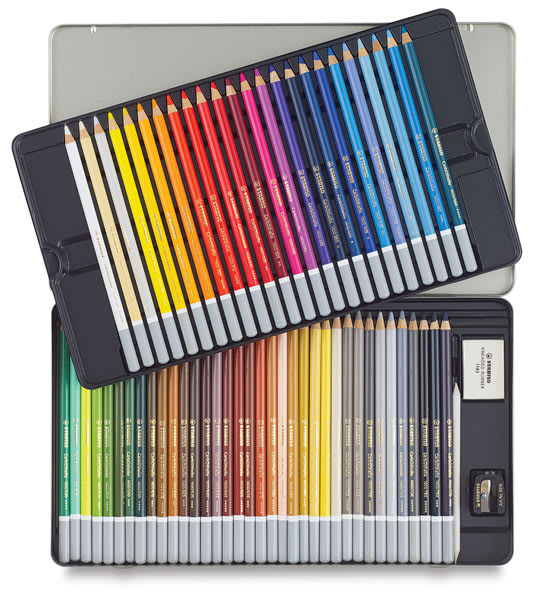Stabilo CarbOthello Pastel Pencils, Set of 60. Inside of package Stabilo CarbOthello Pastel Pencils, Set of 60. Inside of package