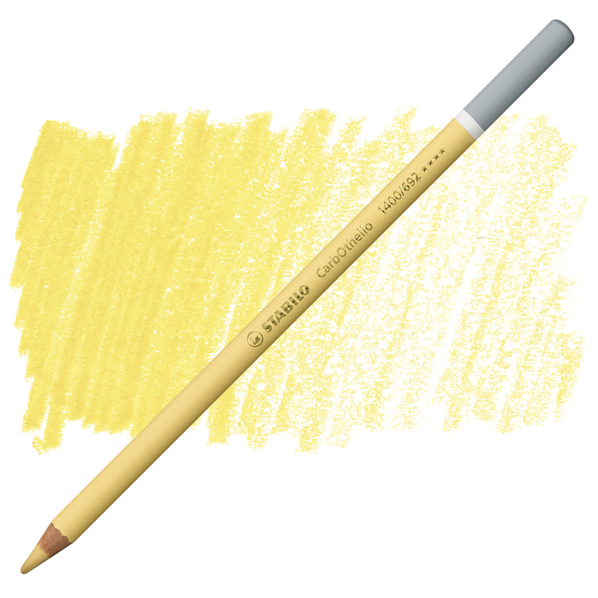 Stabilo CarbOthello Pastel Pencil - Golden Ochre Light pencil and swatch
