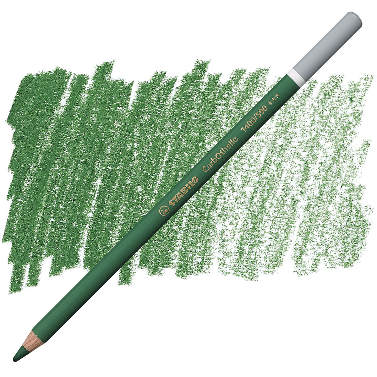 Stabilo CarbOthello Pastel Pencil - Viridian Matt pencil and swatch