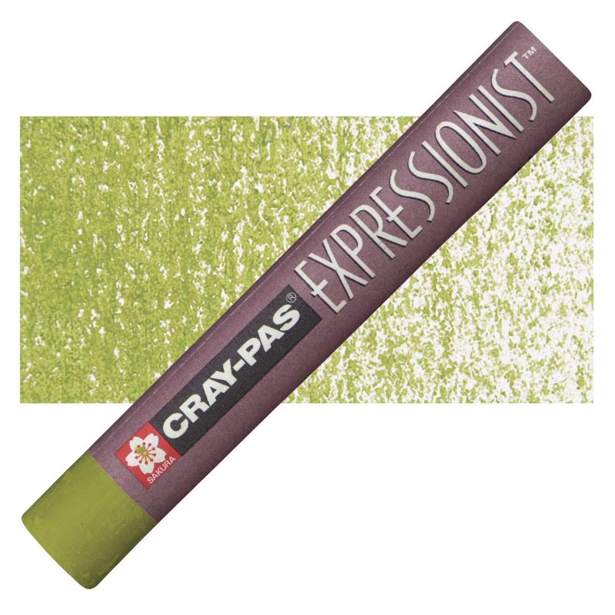Sakura Cray-Pas Expressionist Oil Pastel - Olive oil pastel and swatch