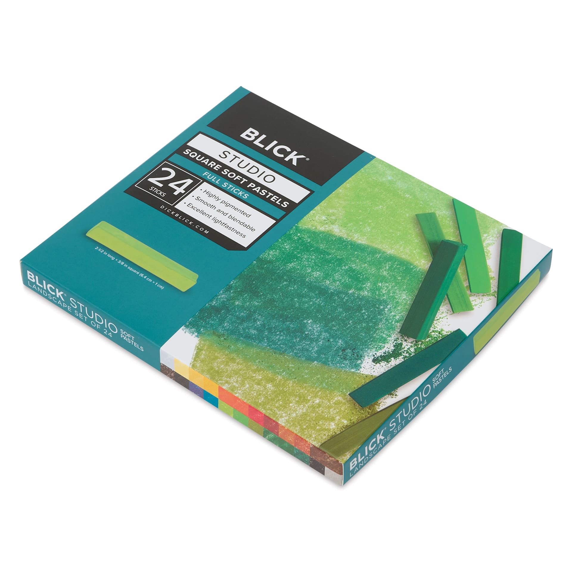 Blick Studio Pastel Set - Landscape Colors, Set of 24, at an angle