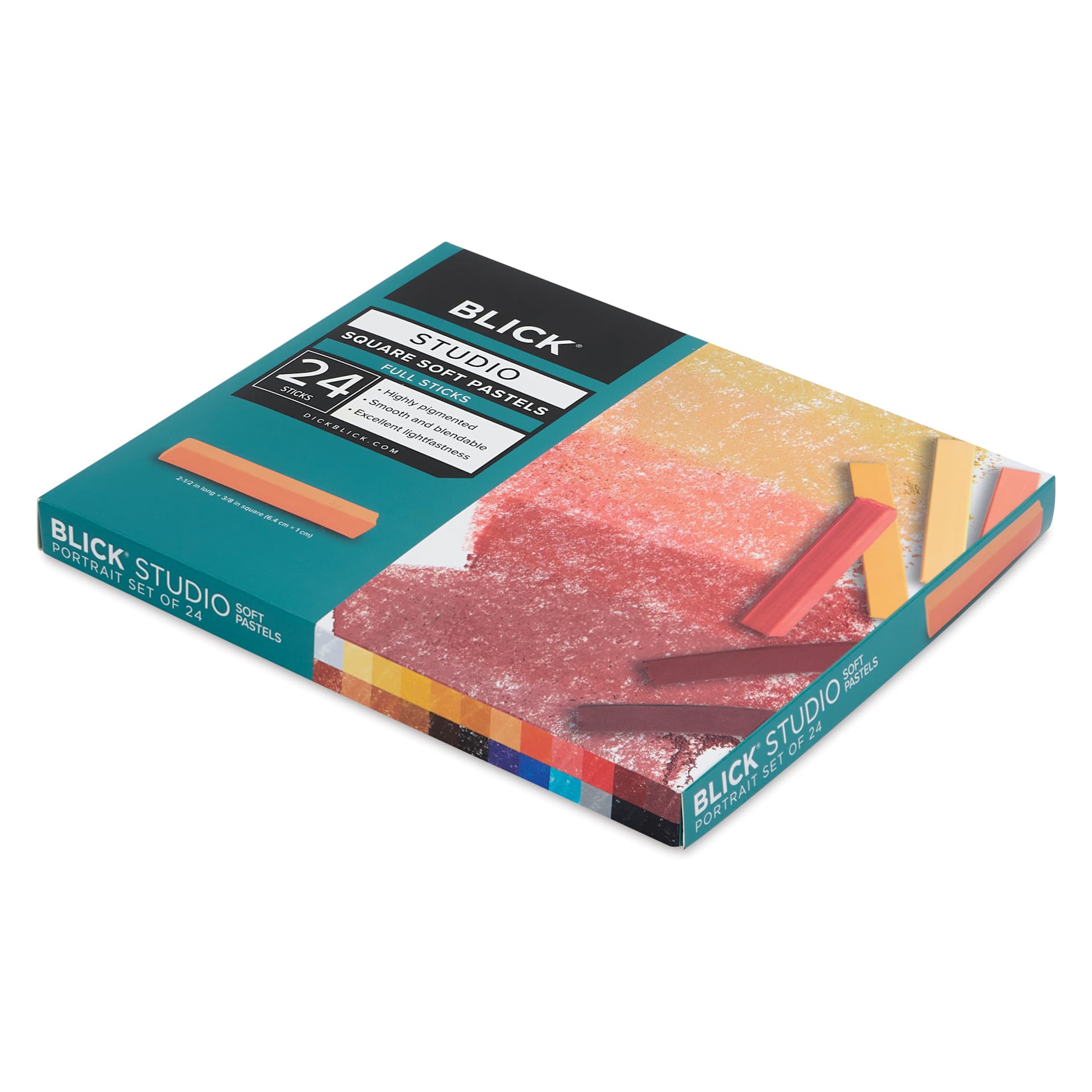 Blick Studio Pastel Set - Portrait Colors, Set of 24, at an angle
