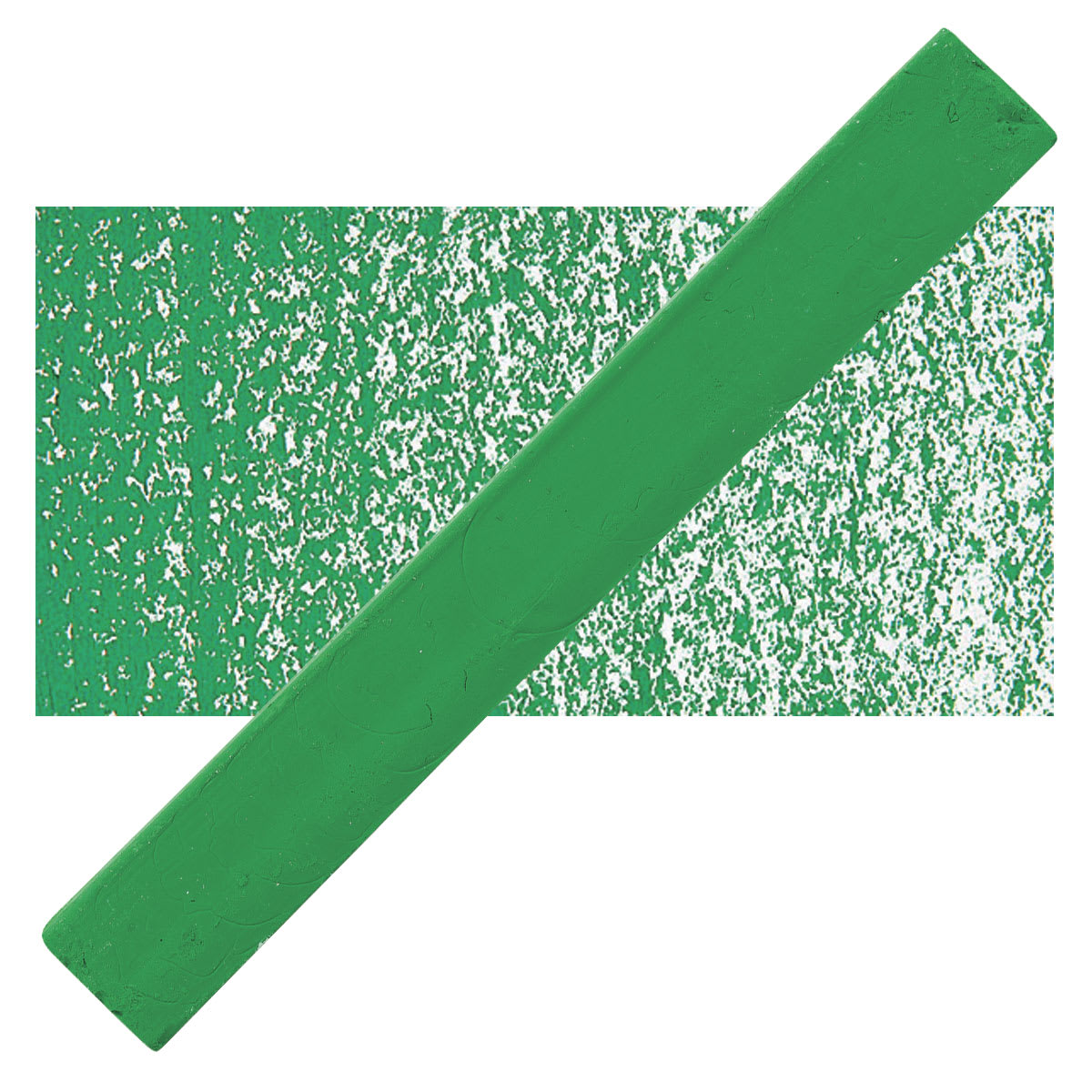 Holbein Artists’ Oil Pastel - Focus Green 1 oil pastel and swatch