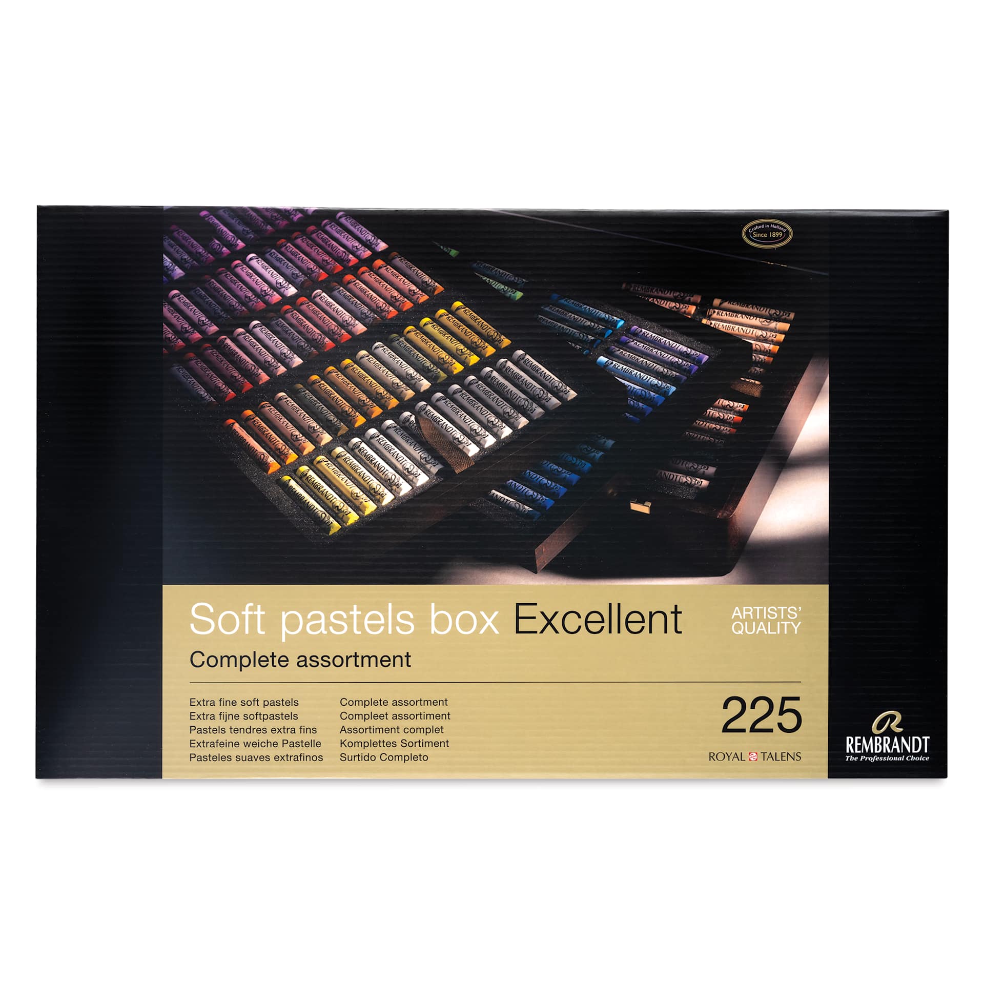 Rembrandt Soft Pastel Set - Set of 220, Assorted Colors, Wood Box, front of packaging