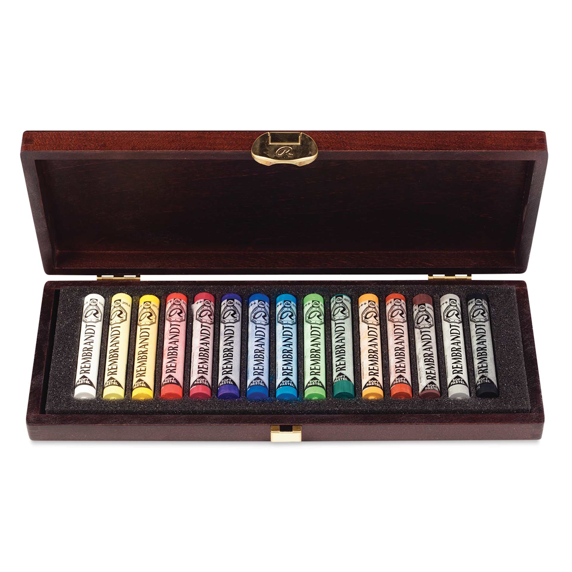 Rembrandt Soft Pastel Set - Set of 15, Assorted Colors, Wood Box, open box