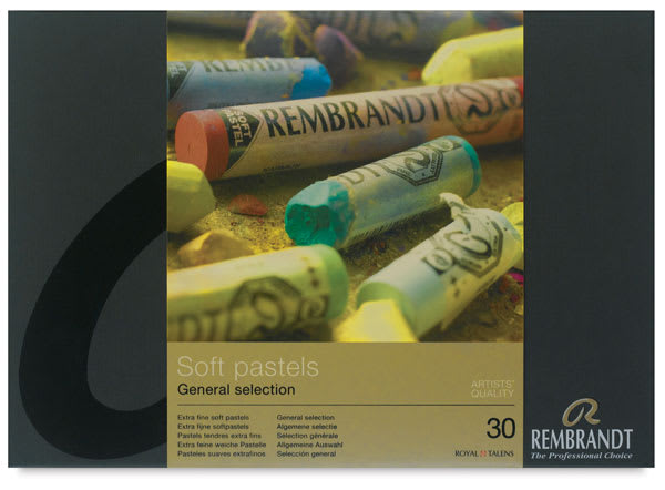 Rembrandt Soft Pastels Set of 30, Assorted. Front of package.