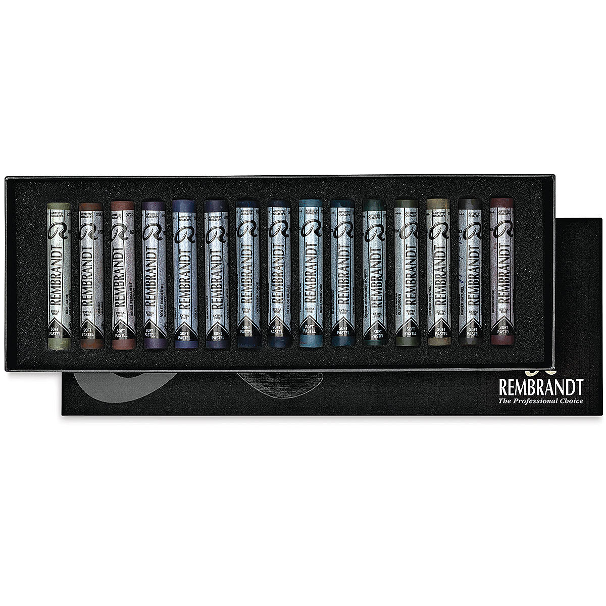Rembrandt Soft Pastel Set - Dark Colors, Full Sticks, Set of 15