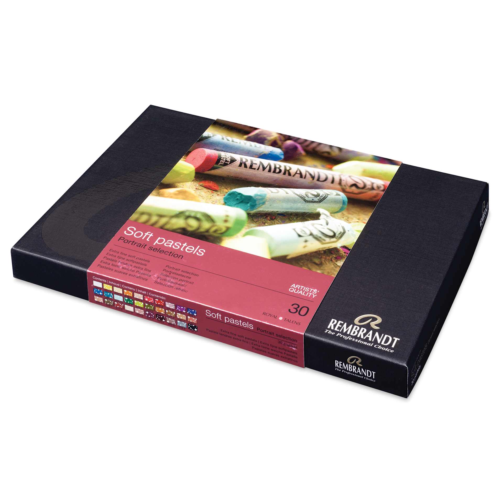 Rembrandt Soft Pastel Set - Set of 30, Portrait, packaging