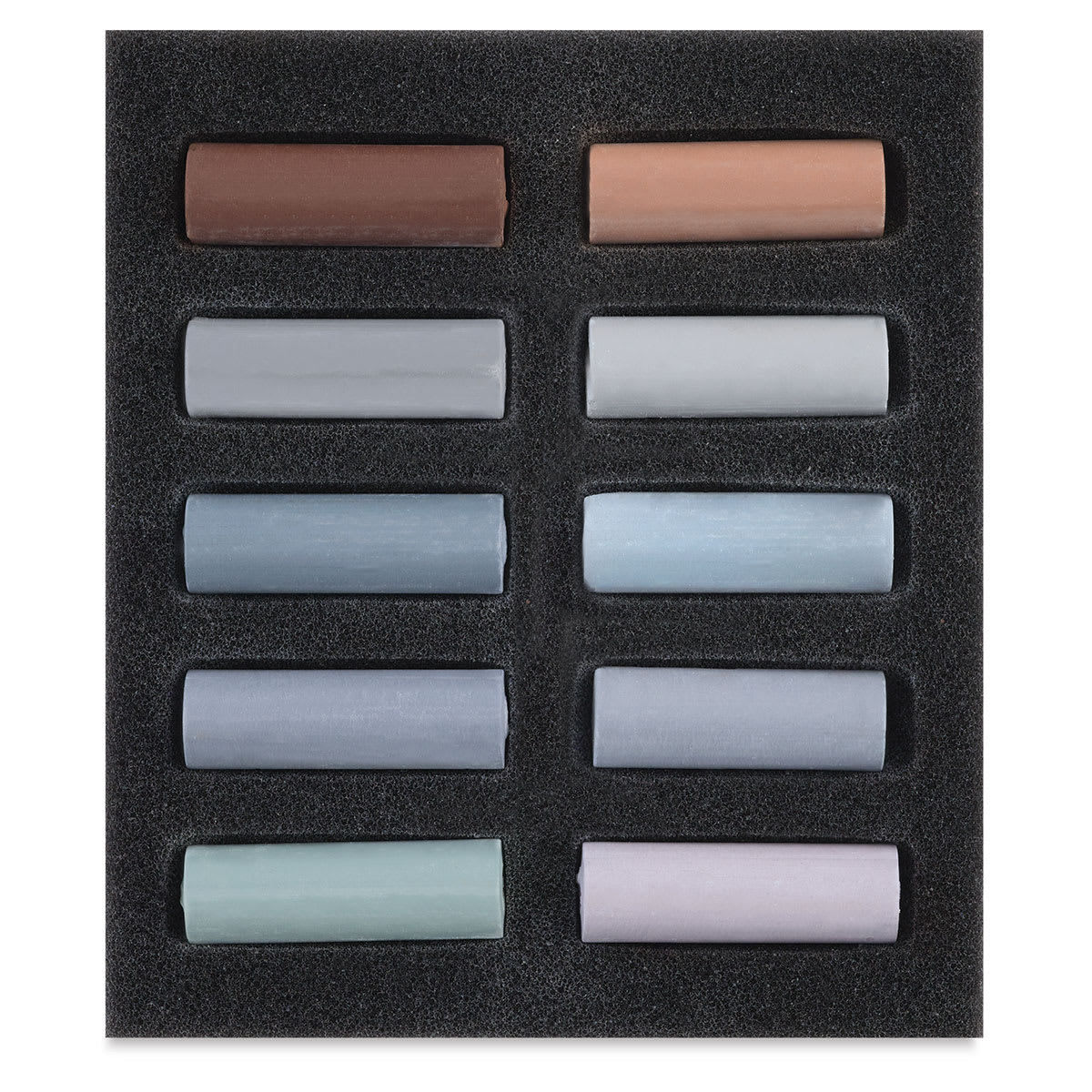Rembrandt Soft Pastels Set of 10, Grey Tones, Half-Sticks. In package.