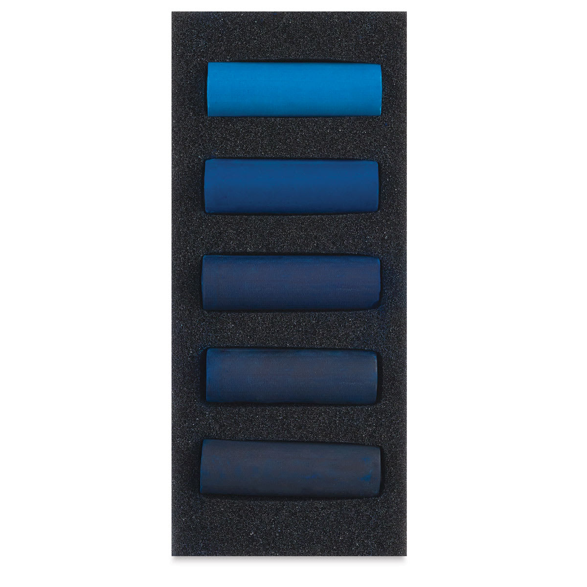 Rembrandt Soft Pastels Set of 5, Warm Blues, Half-Sticks. In package.