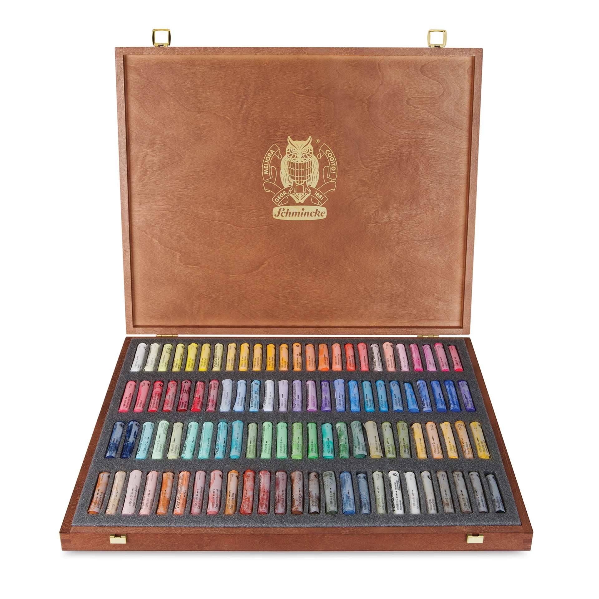Schmincke Soft Pastels - Set of 100, Assorted Colors, Wood Box, Full Stick